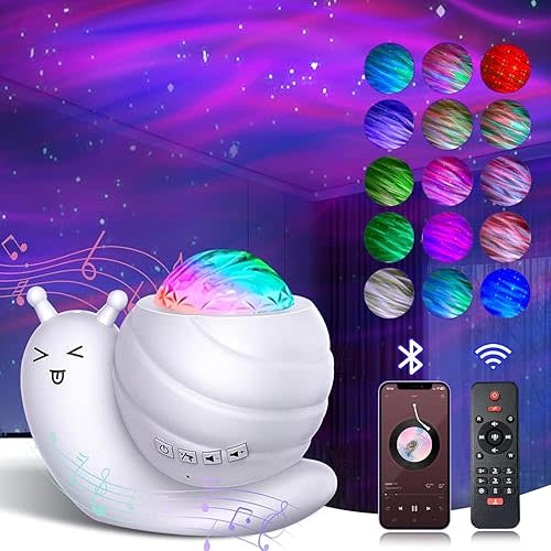 Star Projector,Galaxy Projector Built-in Bluetooth Speaker with Timer and Remote Control,Dimmable Night Light Projector for Home Decor/Relaxation/Music/Gift (White)