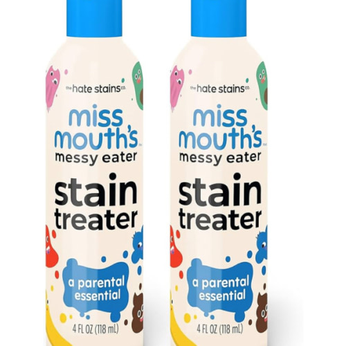 Miss Mouth's Messy Eater Stain Treater Spray - 4oz 2 Pack Stain Remover - Newborn & Baby Essentials - No Dry Cleaning Food, Grease, Coffee Off Laundry, Underwear, Fabric