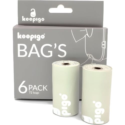 Compostable Disposable Diaper Bags | 6 Rolls, 72 Leak-Proof, Biodegradable Baby Poop Bags | Eco-Friendly Diaper Trash Bags for Home, Travel & Pet Waste | Odor-Free Baby Essentials for Newborns