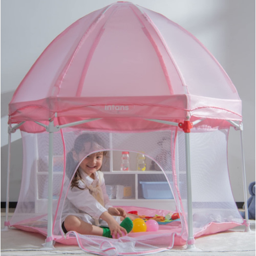 INFANS Baby Playpen with Removable Mesh & UV Canopy, 53" Portable Play – Infansbaby
