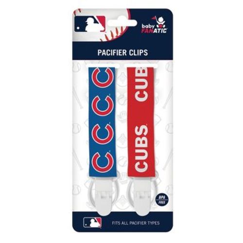 Babyfanatic Pacifier Clip 2-pack - Mlb Chicago Cubs - Officially Licensed Baby Apparel
