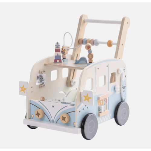 ROBUD Wooden Baby Push Walker - Vacaction Bus