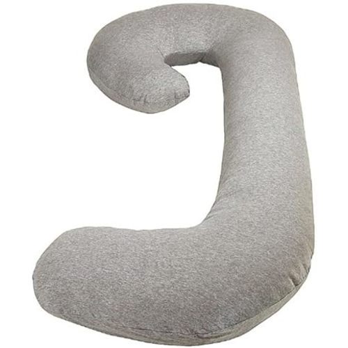 Leachco Snoogle Chic Jersey Total Body Pillow - Heather Gray, 1 Count (Pack of 1)