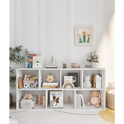 Montessori Toy Storage, Toddler Toy Organizers and Storage Kids Shelf Organizer for Classroom Playroom Kids Room, White