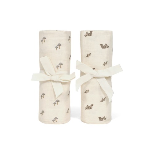 Assorted 2-Pack Organic Cotton Muslin Swaddle Blankets