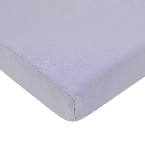 American Baby Company Supreme 100% Natural Cotton Fitted Crib Sheet 52" x 28", Enhanced Thickness for Soft, Breathable & Hypoallergenic Jersey Comfort, Lavender, Neutral for Boys & Girls