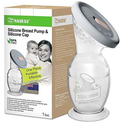 Haakaa Silicone Breast Pump & Silicone Cap 5.4oz/150ml