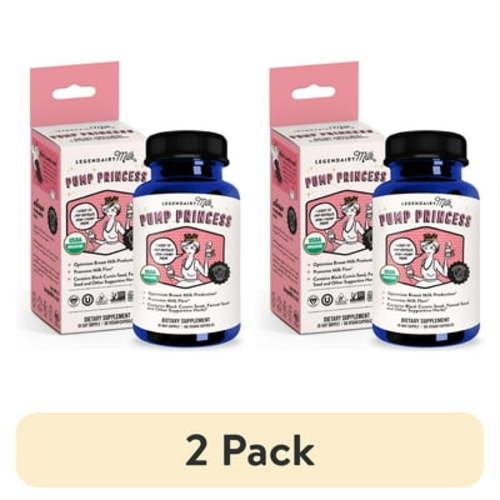 (2 pack) Legendairy Milk Pump Princess Lactation Supplement for Adults - Supports Milk Production, 60 Caps