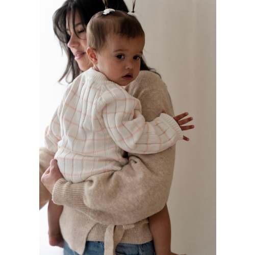 ‘Pink Stripe’ Ribbed Knit Onesie – Oat Co