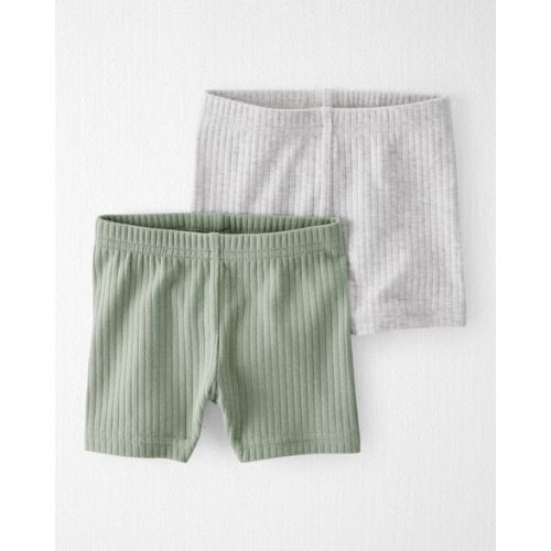 Baby 2-Pack Organic Cotton Ribbed Pedal Shorts - Little Planet | Carter's