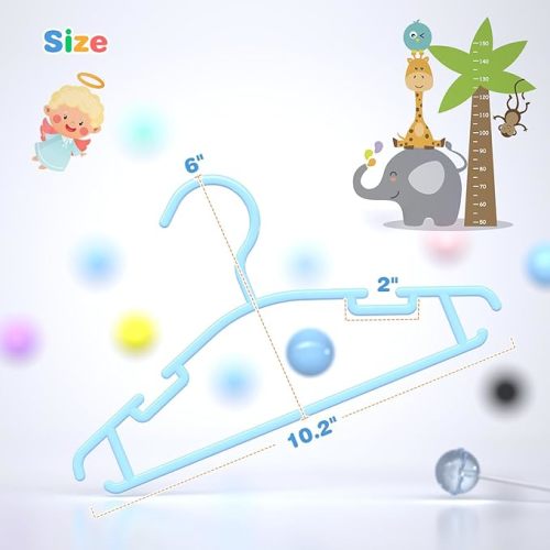 Baby Hangers for Closet - Baby Clothes Hangers 60 Pack Plastic Kids Hangers Clothing Infant Toddler Childrens Hangers White - 60PCS