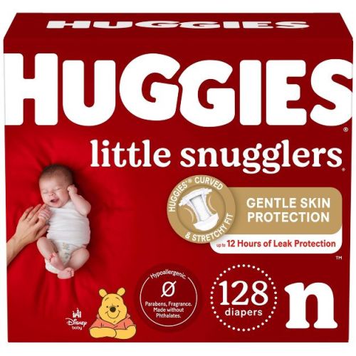 Huggies Little Snugglers Diapers Giant Pack - Size Newborn (128ct)