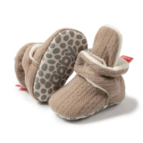 HsdsBebe Baby Girls Boys Cotton Boots Newborn Winter Cozy Fleece Booties Infant Socks Shoes for 0-18 Months