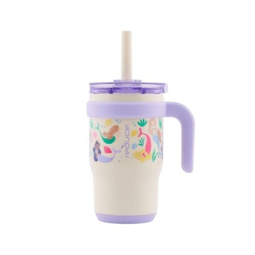 Reduce 14oz Coldee Vacuum Insulated Stainless Steel Straw Tumbler Bright Green: Kids Leakproof & Spillproof Cup