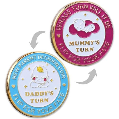 Baby Shower Gifts Parents Decision Coins for New Mom&Dad,Funny New Baby Gifts New Mom Gifts New Parents Gifts for Couples,Postpartum Gifts for Mom Essentials