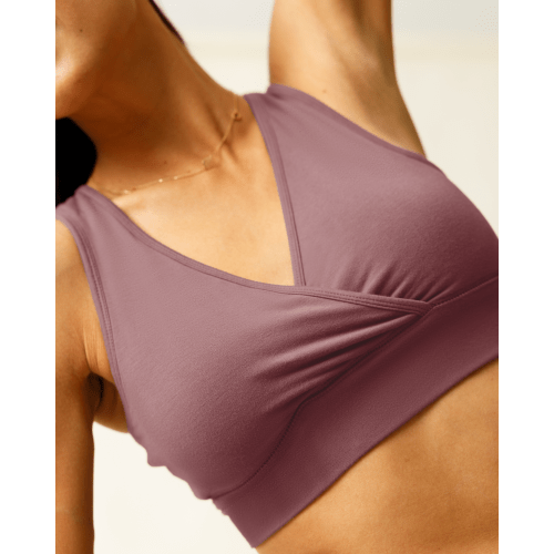 French Terry Racerback Nursing & Sleep Bra | Small in Raspberry Pink - Kindred Bravely
