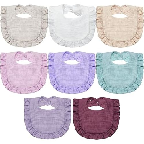 Lictin Muslin Baby Drool Bibs - 8 Pack Baby Bandana Drool Bibs Cotton Unisex, Snap Muslin Bibs for Boys Girls : Amazon.ca: Baby