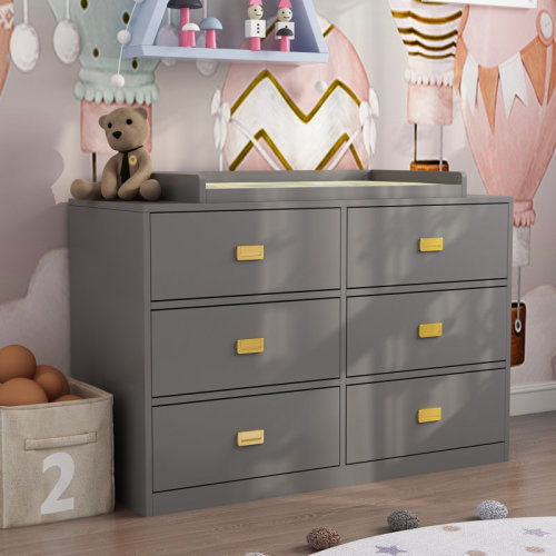 Latitude Run® 6-Drawer Changing Table Dresser & Reviews | Wayfair