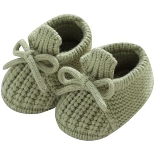 DovFanny Baby Booties Newborn Baby First Shoes Cozy Warm Knit Soft Booties for Toddler Infant Boy Girl