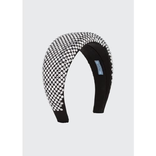 Prada Oversized Crystal-Embellished Padded Headband - Bergdorf Goodman