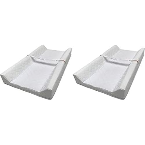 Summer Contoured Changing Pad, 16 x 32 – Comfortable & Secure, with Security Strap and Two High Curved Sides, Easy to Clean (Pack of 2)