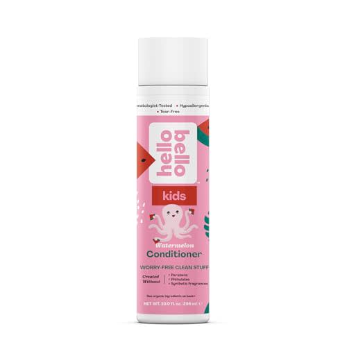 Hello Bello Kid’s Conditioner - Hypoallergenic, pH-Balanced & Dermatologist-Tested - Thoughtful Ingredients - Watermelon, 10 Fl Oz (1 Pack)