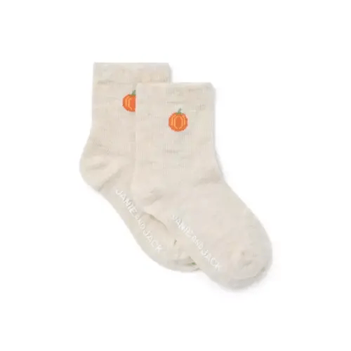 Baby Fluffy Bunny Heather Baby Pumpkin Sock by Janie and Jack