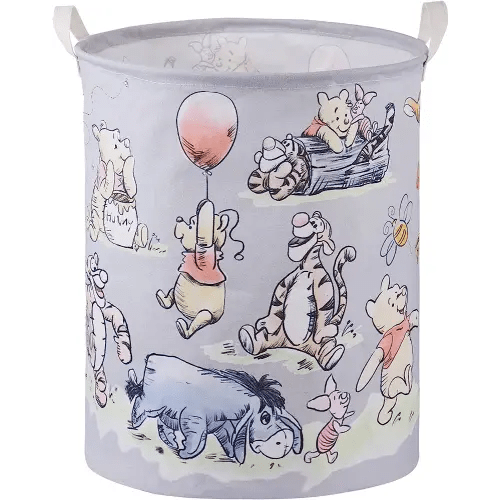 Bear Storage Basket, Nursery Large Hamper Canvas Laundry Basket Foldable With Waterproof Pe Coating,For Kids Boys And Girls, Bathroom, Bedroom, Clothes,Toy Bin