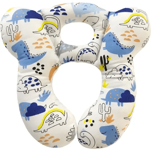 Baby Travel Pillow,Soft and Skin Friendly Kids Cushion for Car Seat - Newborn Pillow for Pushchair,Car Seat,Travel (Blue Dinosaur)