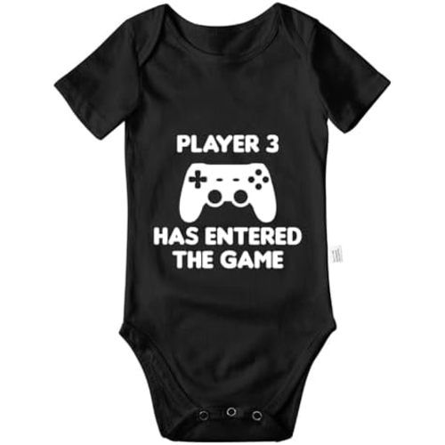 Player 3 Has Entered the Game Bodysuits, Infant Toddler Boys Girls Newborn Cotton Romper Short Sleeve Outfits 0-24 Months