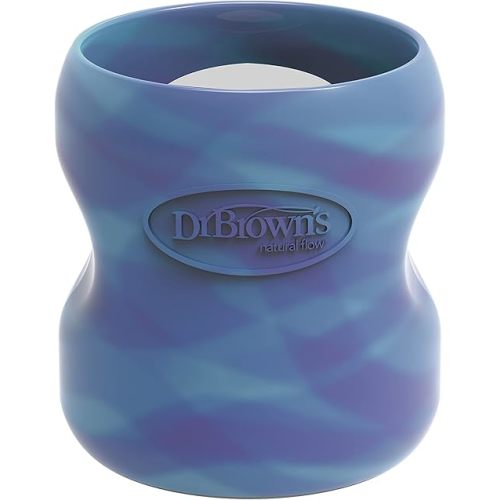 Dr. Brown's Natural Flow Options+ Glass Baby Bottle Sleeves,100% Silicone,5 oz,Wide-Neck,Glow in the Dark