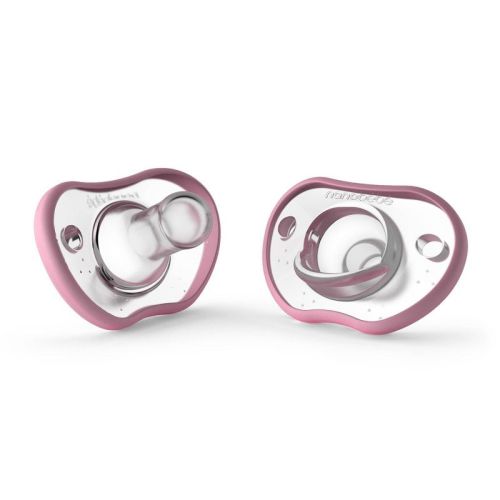 Nanobebe Flexy Silicone Pacifier 0-3 Months - Pink - 2pk