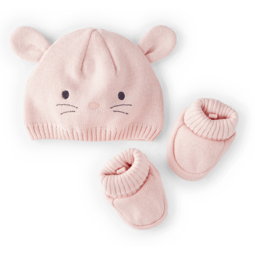 Pink Baby 2-Pack Bunny Crochet Booties and Hat | Carter’s Oshkosh Canada