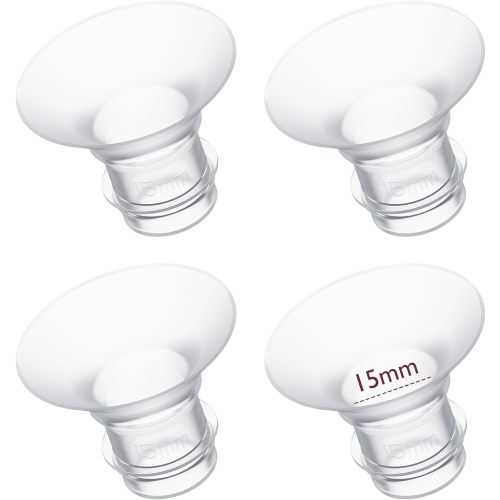 Momcozy Flange Insert 15/17/19/21mm Compatible with 24mm Flange/Shield of Most Pumps, Insert for Momcozy/Medela/Elvie/Spectra, Bellababy/TSRETE/Willow Breast Pump Replacement Accessories, 4PCS
