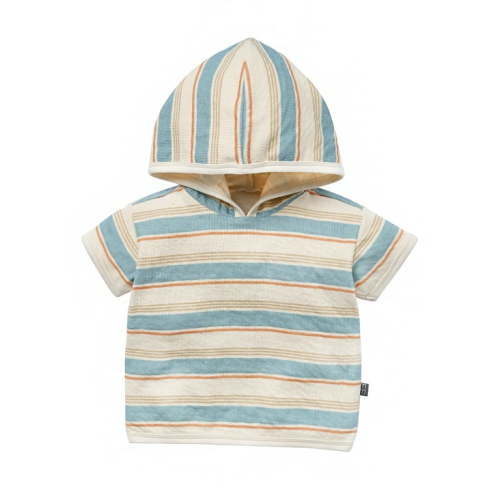 Modern Moments by Gerber Baby Neutral Organic Hooded Short Sleeve Top, Sizes 0/3 Months - 24 Months