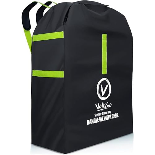V VOLKGO Stroller Bag for Airplane, Large Cover for Airtravel, Jogger & Umbrella Stroller Cover for Travel - Fits Most Sizes, Gate Check Bag, Heavy Duty Durable Infant carrier covers for Air Travel