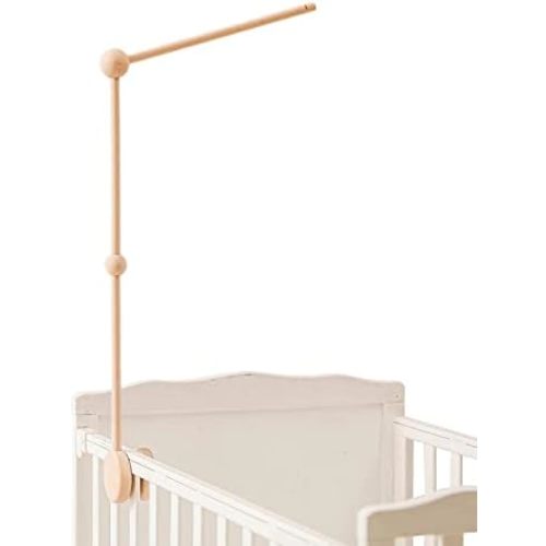 Crib Mobile Holder, HBM Wooden Mobile Arm & Hanger for Crib, Nursery Decor for Baby Girl Boy