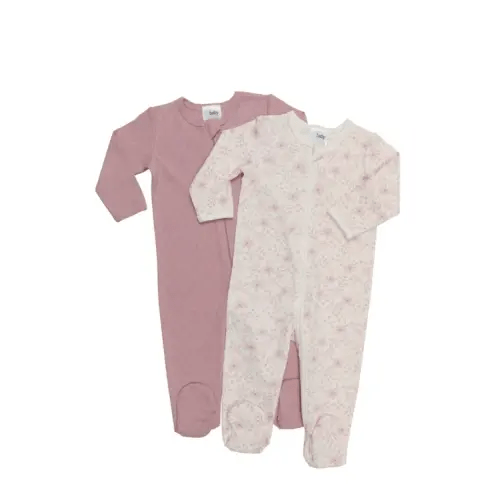 4Baby 2 Pack Romper Floral Pink | Baby Bunting AU