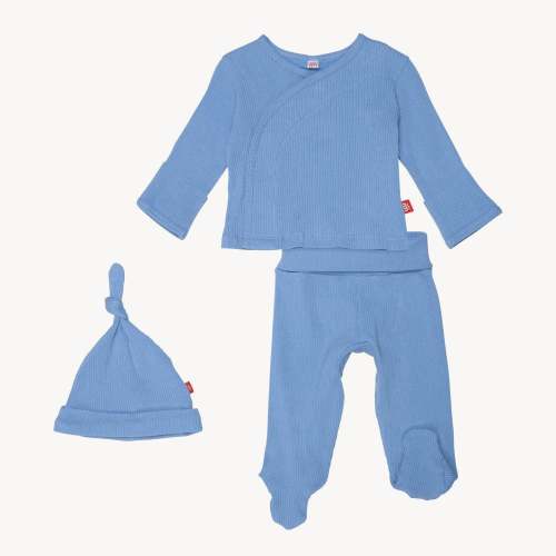 blue skies ribbed cotton magnetic take me home kimono set – Magnetic Me