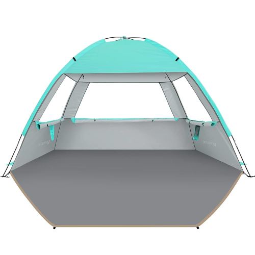 Venustas Beach Tent Sun Shelter for 3-10 Person, UPF 50+ UV Protection Canopy, Lightweight and Easy Setup Cabana, Portable Beach Shade