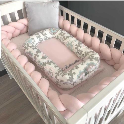 Baby Bumper Bed Braided Crib Bumpers for Boys Girls Infant Crib Protector Cot Bumper Tour De Lit Bebe Tresse Room Decor Q0828