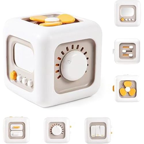 6 in 1 Busy Cube Activity Montessori Toys for 18M+ Toddlers Learning Toys Boys Girls Baby Sensory Interactive Toys Birthday Gift