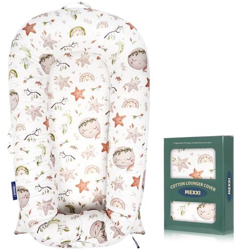 Infant Lounger Baby Nest Replacement Cover | Hypoallergenic | Premium | [Fits Dockatot Deluxe+] (Cover Only) (Stars and Moon)