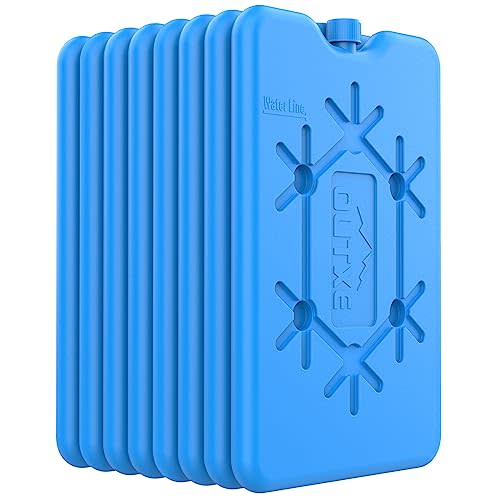 OUTXE Ice Packs for Lunch Box - Reusable Ultra-Thin Freezer Packs - Long-Lasting Cool Packs for Coolers, Keep Food Fresh and Cold in Lunch Boxes and breastmilk Bags