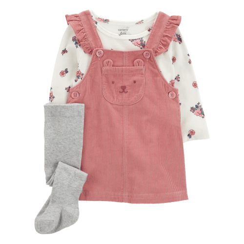 Baby 3-Piece Floral Long-Sleeve Tee & Jumper Set - Carter's | Carter's