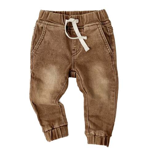 DENIM CHINO JOGGERS - CAMEL – REMI + RAE CO.