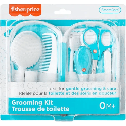 Smart Care Fisher-Price 12-Piece Baby Grooming Kit, Newborn Essentials, Baby Gift Set, Includes Baby Nail Kit, Baby Oral Care, Baby Hair Brush, Baby Comb