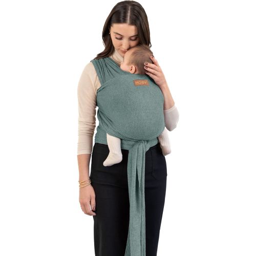 Moby Wrap Baby Carrier | Waffle Knit | Baby Wrap Carrier for Newborns & Infants | #1 Baby Wrap | Baby Gift | Keeps Baby Safe & Secure | Adjustable for All Body Types | Saguaro