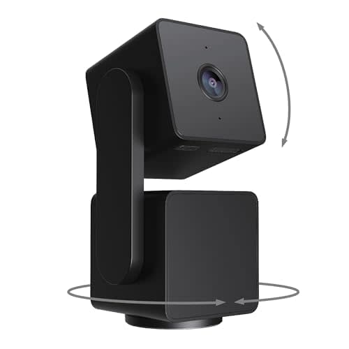 WYZE Cam Pan v3 Indoor/Outdoor IP65 1080P 360° Pan/Tilt/Zoom Wi-Fi Smart Home Security Camera with Motion Tracking for Baby & Pet, Color Night Vision, Works with Alexa & Google Assistant, Black