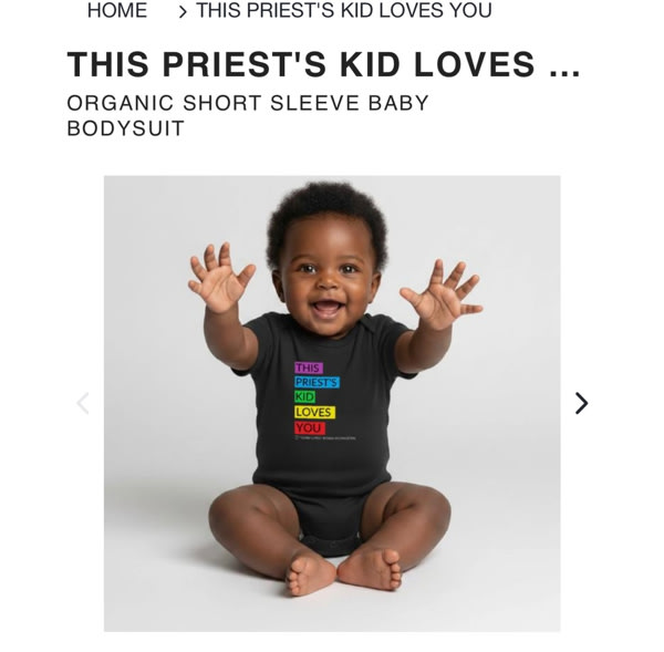 Organic Short Sleeve Baby Bodysuit | Young Clergy Women International